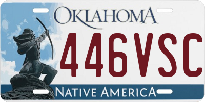 OK license plate 446VSC