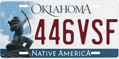 OK license plate 446VSF