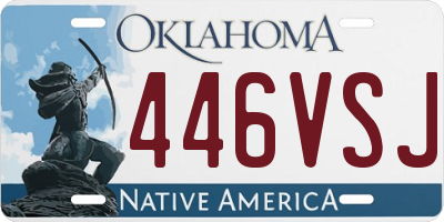 OK license plate 446VSJ