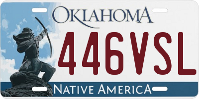 OK license plate 446VSL