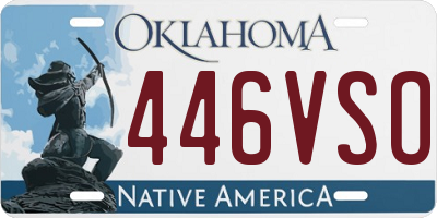 OK license plate 446VSO