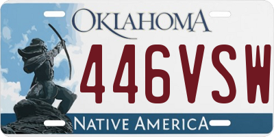 OK license plate 446VSW