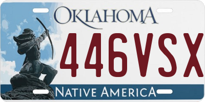 OK license plate 446VSX