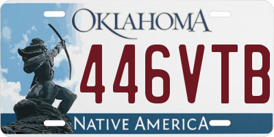OK license plate 446VTB