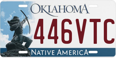 OK license plate 446VTC