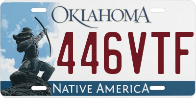 OK license plate 446VTF