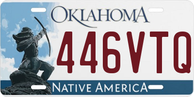 OK license plate 446VTQ