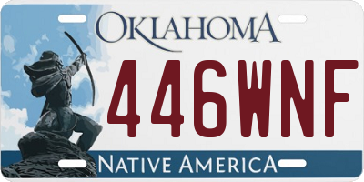 OK license plate 446WNF