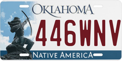 OK license plate 446WNV