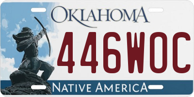 OK license plate 446WOC