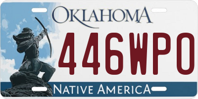 OK license plate 446WPO