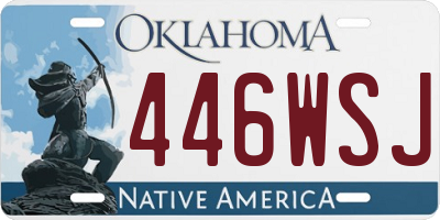 OK license plate 446WSJ