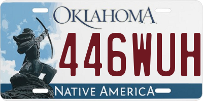 OK license plate 446WUH
