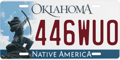 OK license plate 446WUO