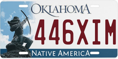 OK license plate 446XIM