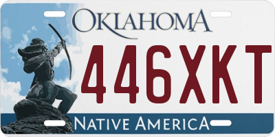 OK license plate 446XKT
