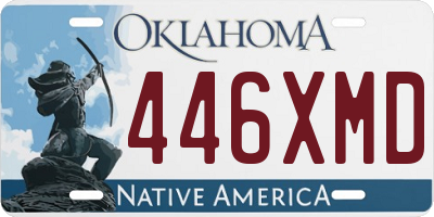 OK license plate 446XMD