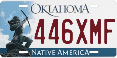 OK license plate 446XMF