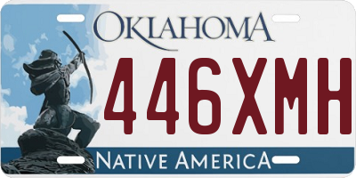 OK license plate 446XMH