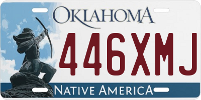 OK license plate 446XMJ