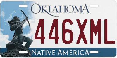 OK license plate 446XML