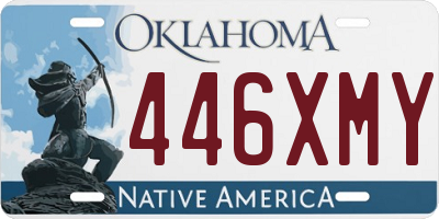 OK license plate 446XMY