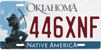 OK license plate 446XNF