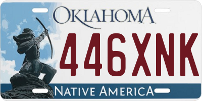 OK license plate 446XNK