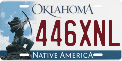 OK license plate 446XNL