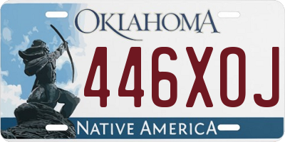 OK license plate 446XOJ