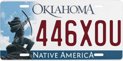 OK license plate 446XOU