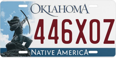 OK license plate 446XOZ