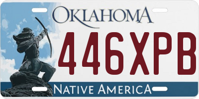 OK license plate 446XPB