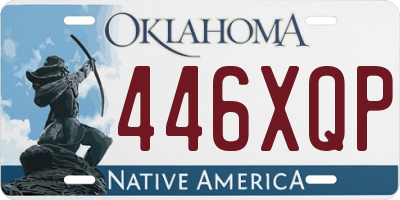 OK license plate 446XQP