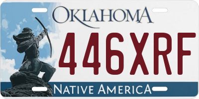 OK license plate 446XRF