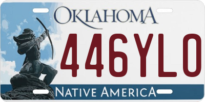 OK license plate 446YLO