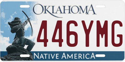 OK license plate 446YMG