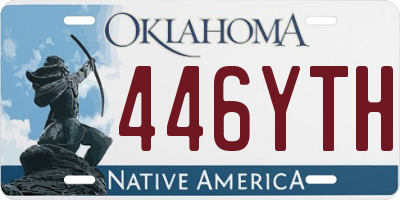 OK license plate 446YTH