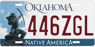 OK license plate 446ZGL