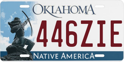 OK license plate 446ZIE