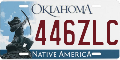 OK license plate 446ZLC