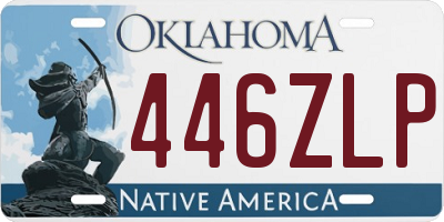 OK license plate 446ZLP