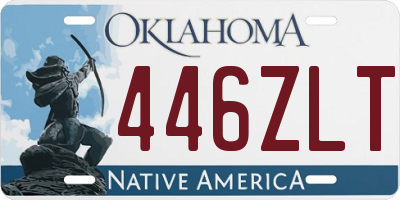 OK license plate 446ZLT