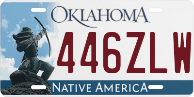 OK license plate 446ZLW