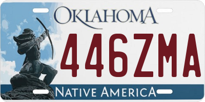 OK license plate 446ZMA
