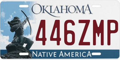 OK license plate 446ZMP