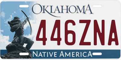OK license plate 446ZNA