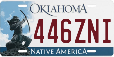 OK license plate 446ZNI