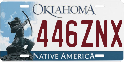 OK license plate 446ZNX