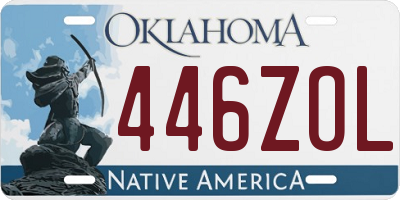 OK license plate 446ZOL
